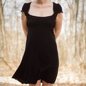 Black velvet dress from Free People